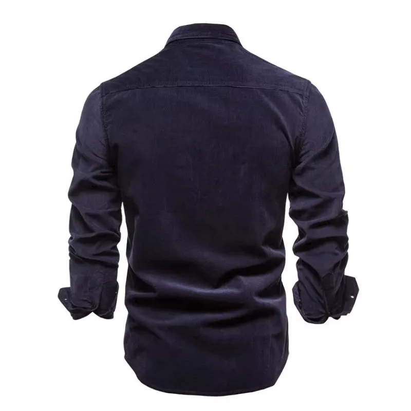 View 2 — Men’s steampunk shirt — velvet ribbed