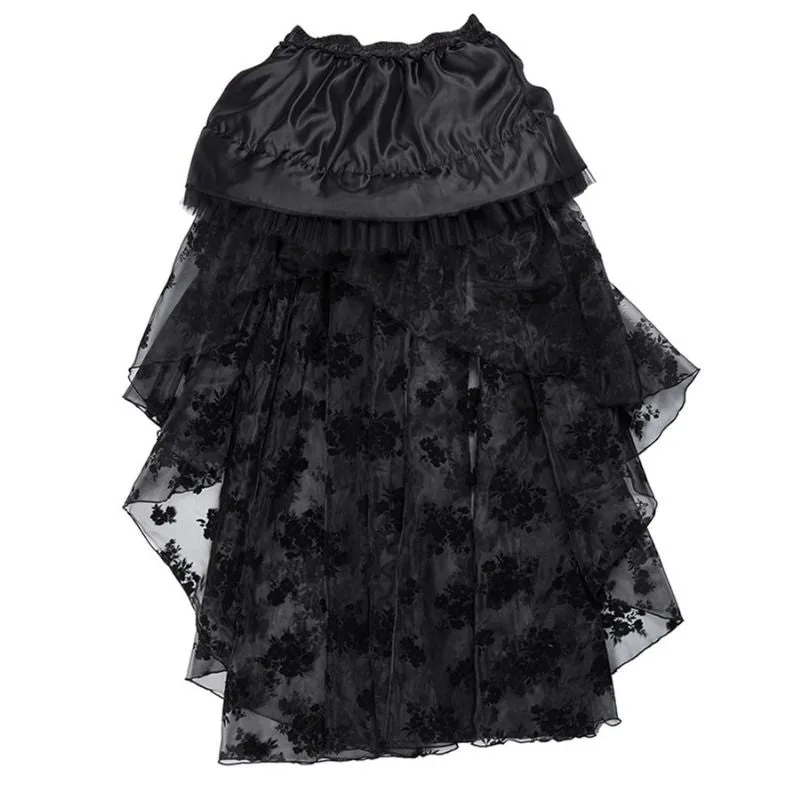 View 4 — Gothic steampunk skirt — long lace