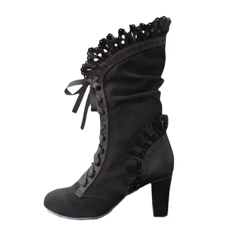 Victorian steampunk ankle boots