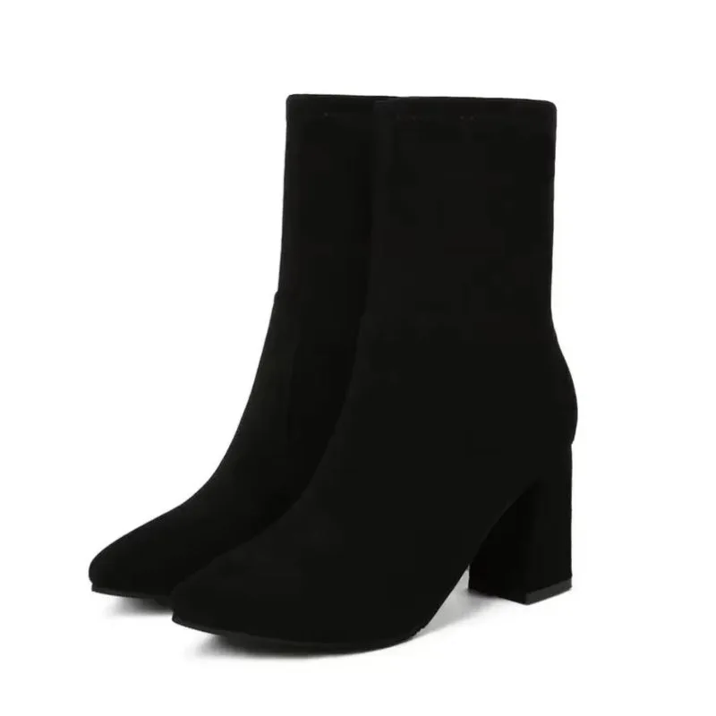 View 10 — Steampunk ankle boots — heel suede