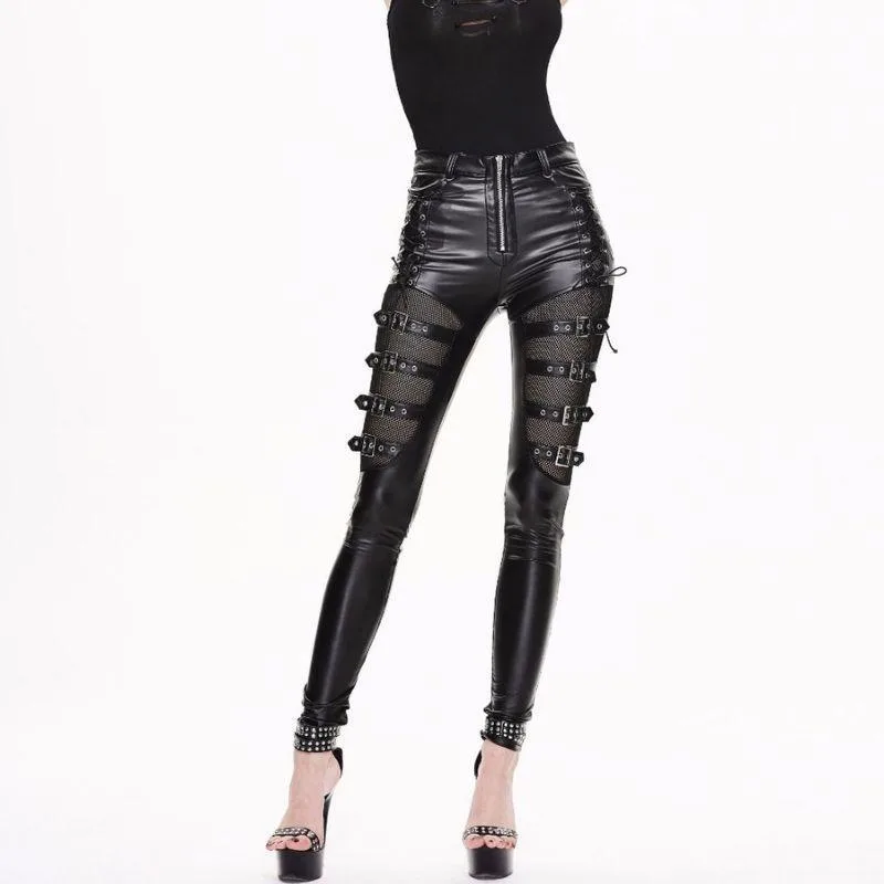View 6 — Steampunk trousers — PU faux leather black