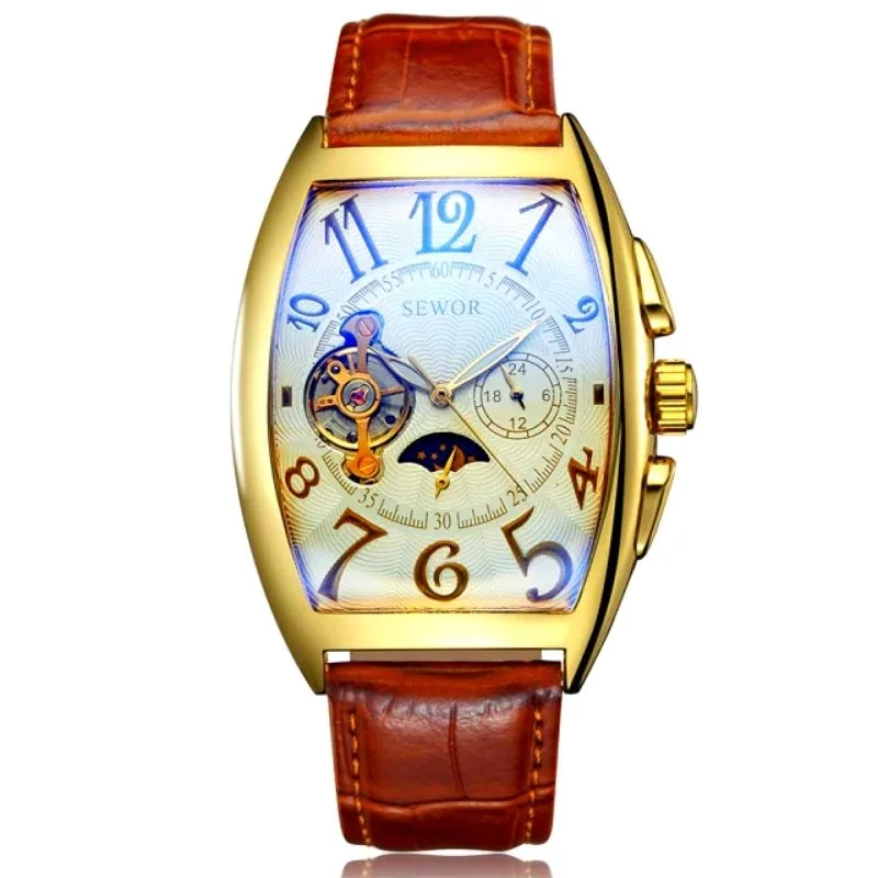 Men’s vintage-style steampunk watch — rectangular Men’s vintage-style steampunk watch — rectangular