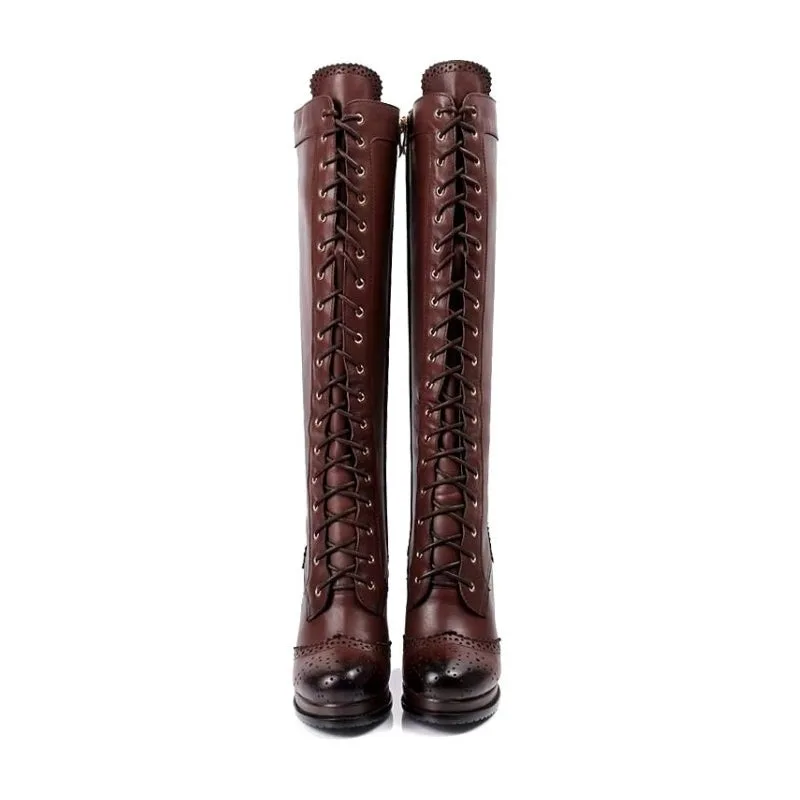 View 6 — Victorian steampunk boots — leather & faux leather