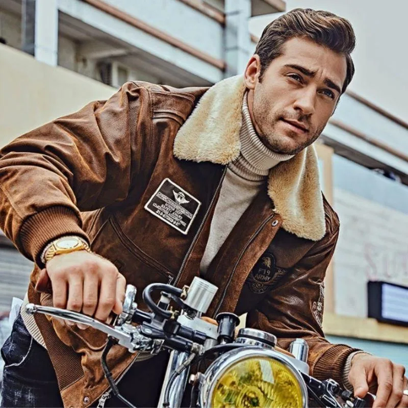 View 2 — Steampunk jacket — aviator leather
