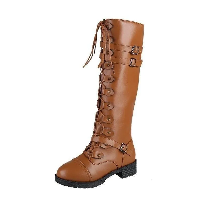 View 3 — Steampunk boots — brown PU