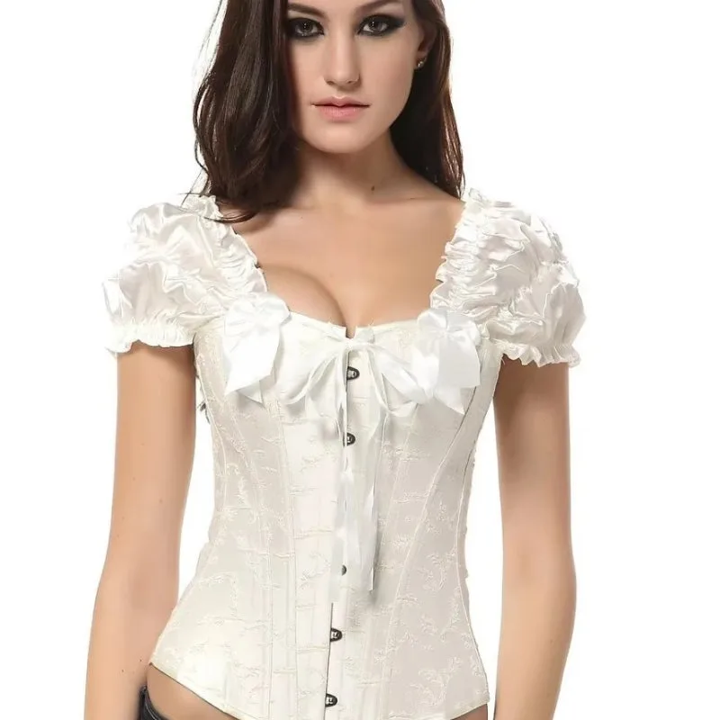View 5 — Victorian steampunk bustier — white