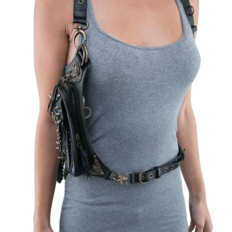 View 3 — Steampunk satchel — skull