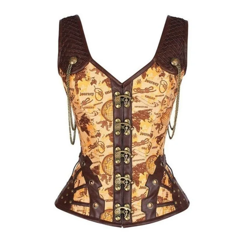 Steampunk corset — gold-coloured