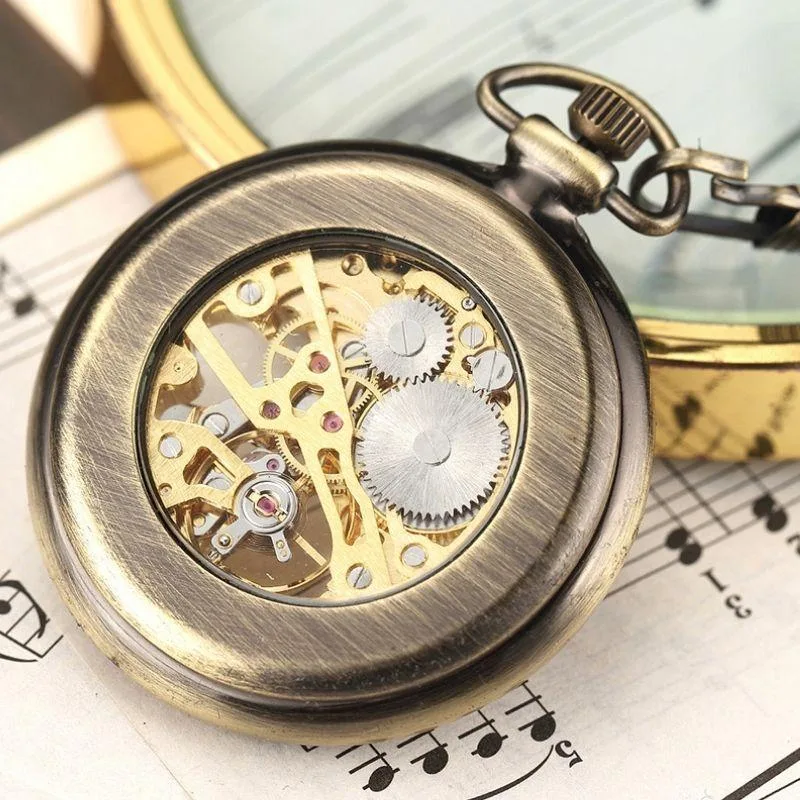 View 6 — Steampunk watch — pocket Bronze