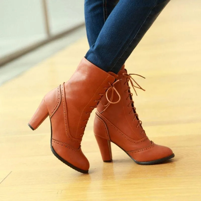 View 2 — Steampunk ankle boots — brown