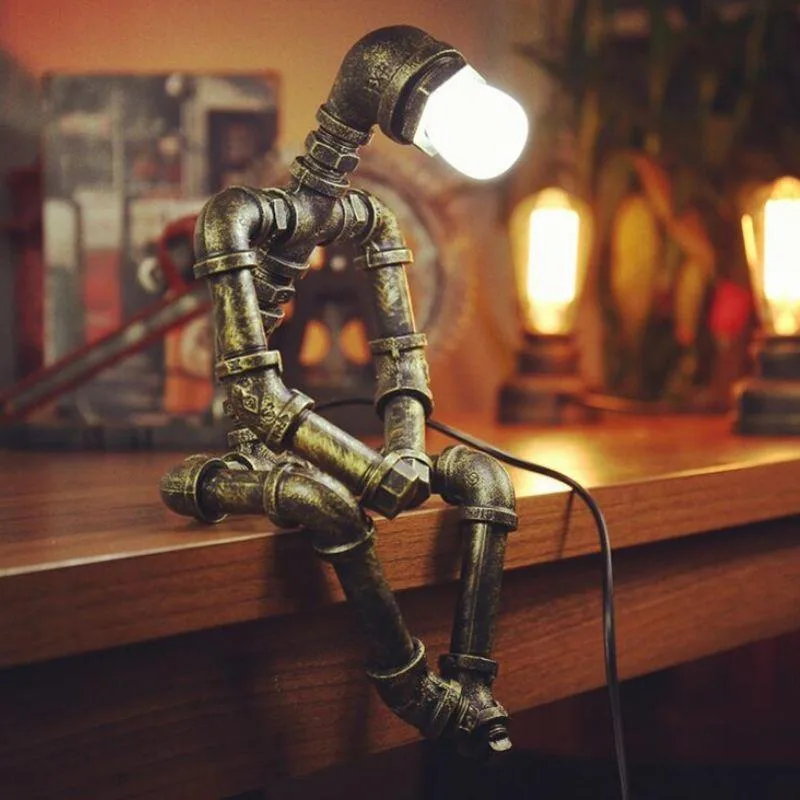 Steampunk lamp — Robot