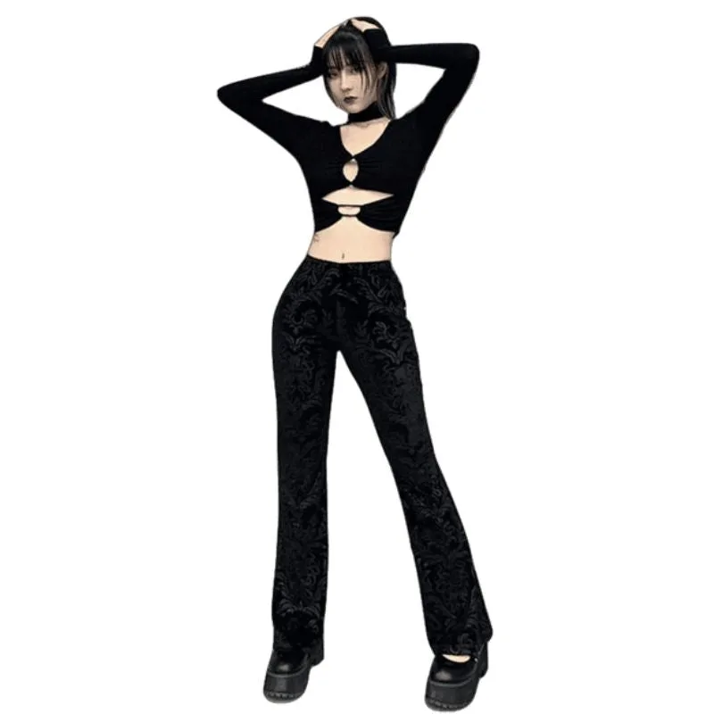 View 5 — Women’s gothic steampunk trousers — black