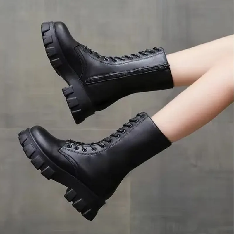View 6 — Steampunk boots — platform sole treaded