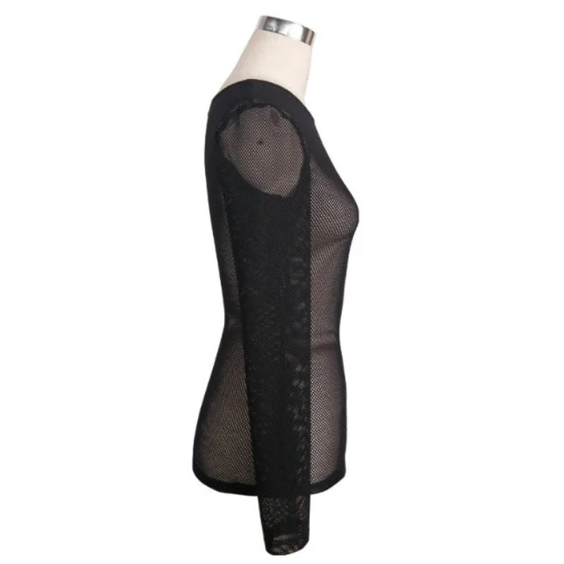 View 4 — Women’s steampunk t-shirt — transparent knitted