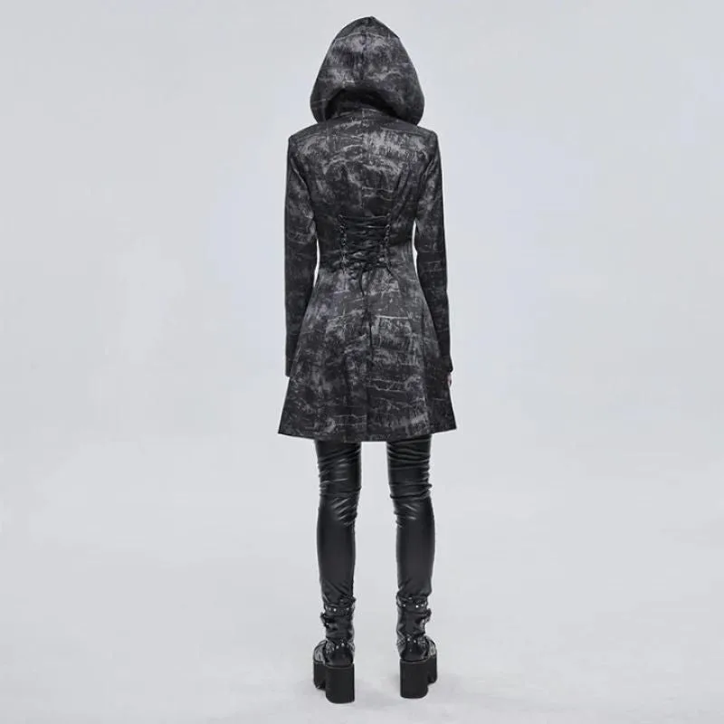 View 4 — Women’s steampunk coat — metal Rock punk
