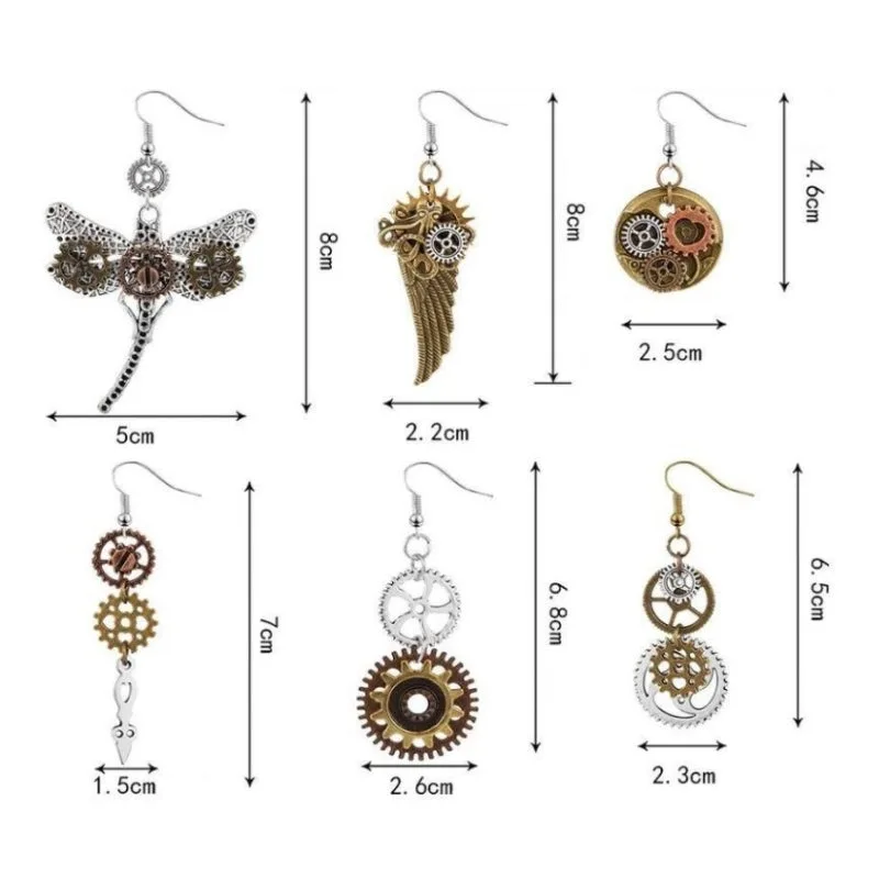 View 3 — Steampunk earrings