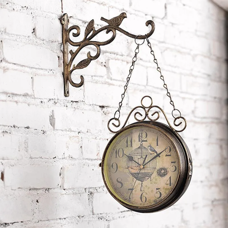 Steampunk clock — station double face