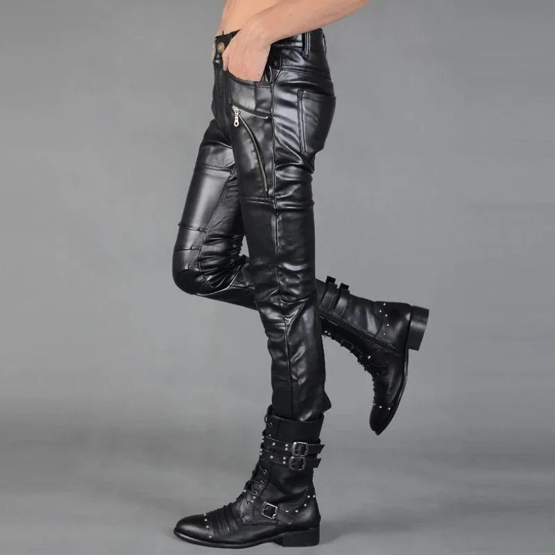 View 5 — Steampunk trousers — punk faux leather