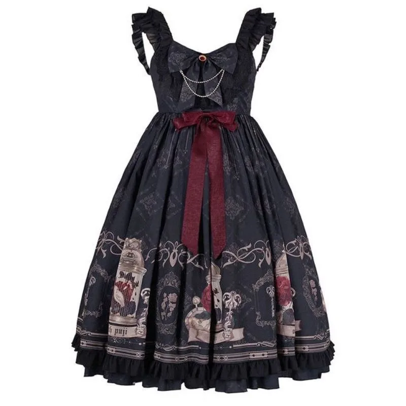 Steampunk dress — Lolita black