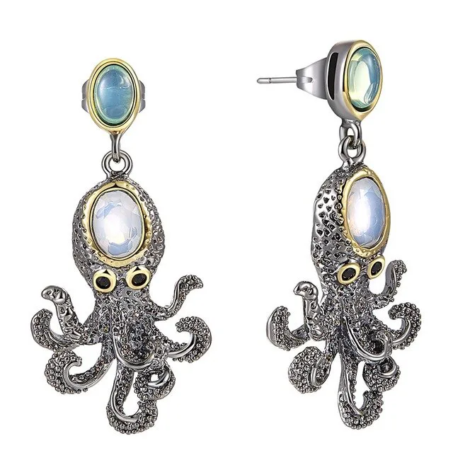 View 5 — Steampunk earrings — octopus