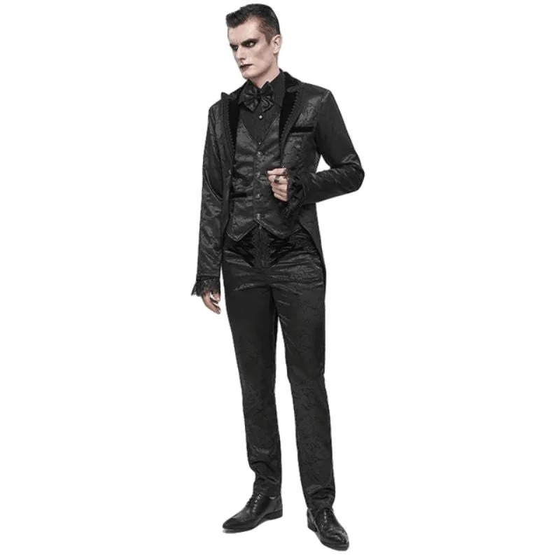 Victorian gothic steampunk trousers — black