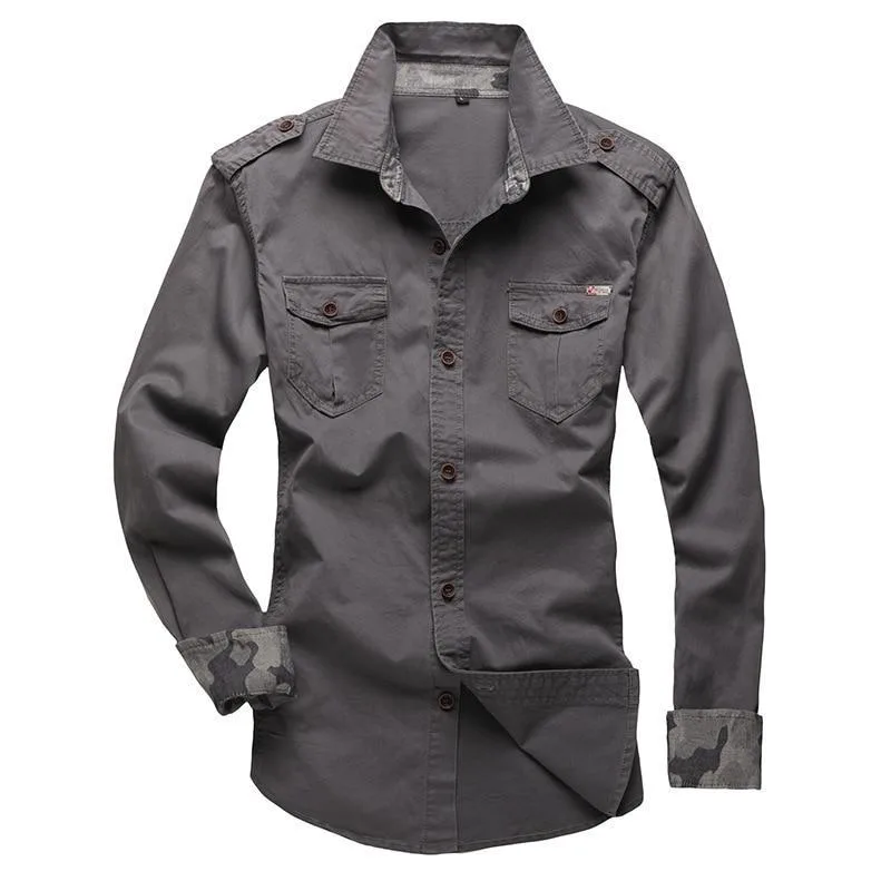 View 10 — Men’s steampunk shirt — epaulettes