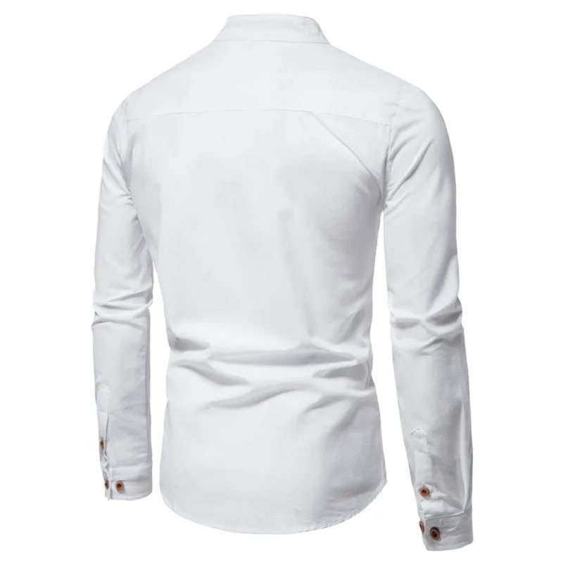 View 4 — Steampunk polo sleeve long mandarin collar