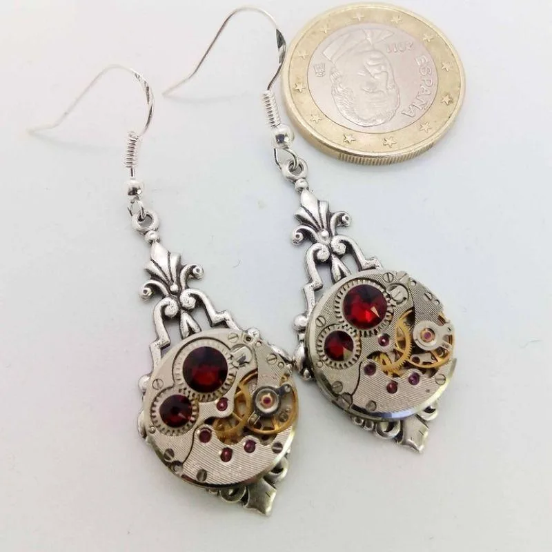 View 3 — Women’s steampunk earrings