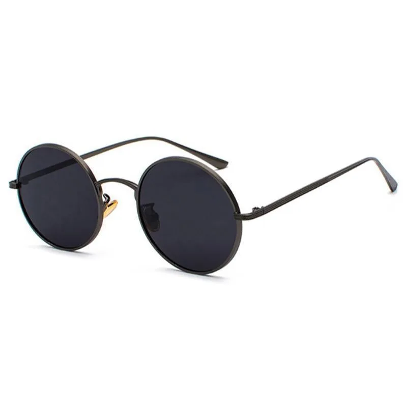 Vintage-style steampunk sunglasses — round