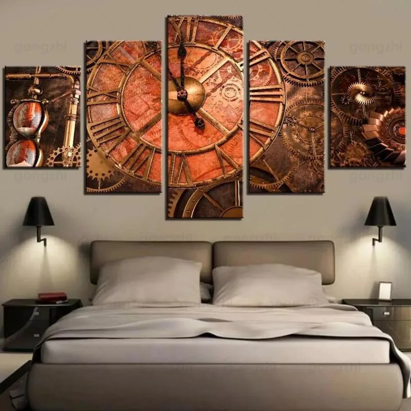 View 2 — Steampunk wall art — clock