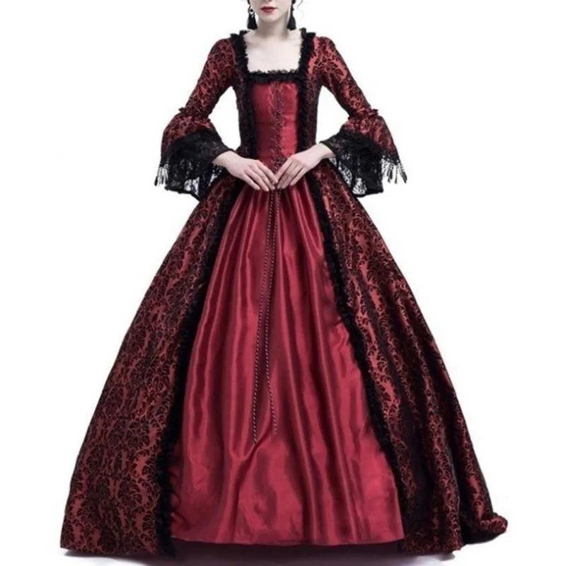 Victorian steampunk dress — red