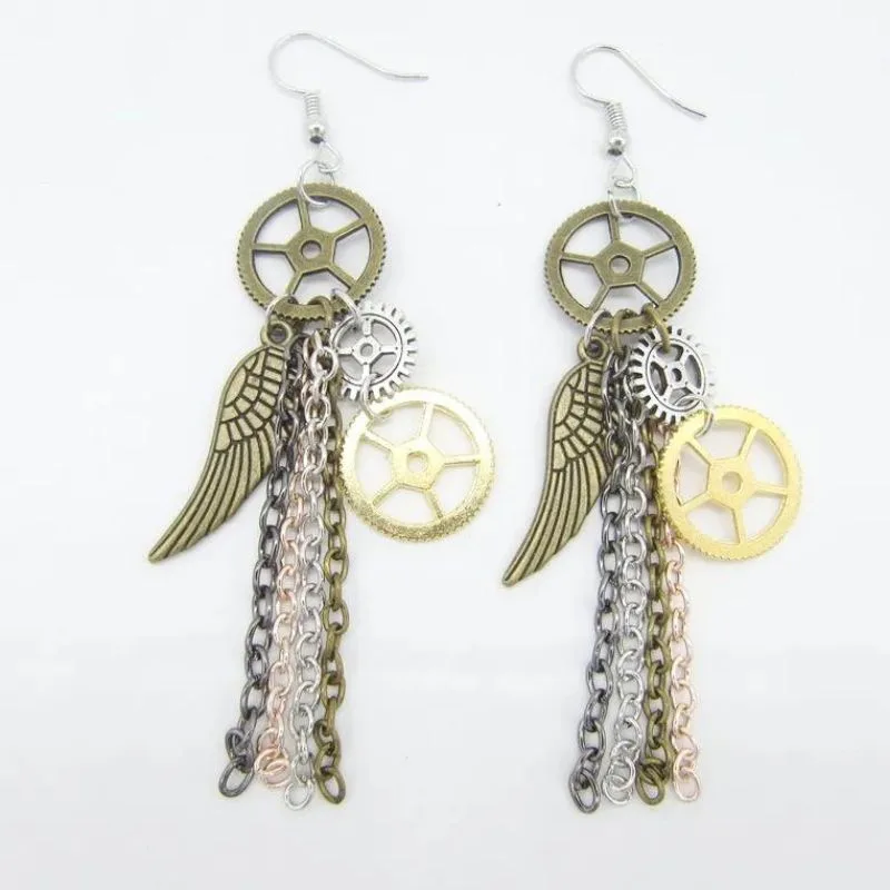 Steampunk earrings — drop