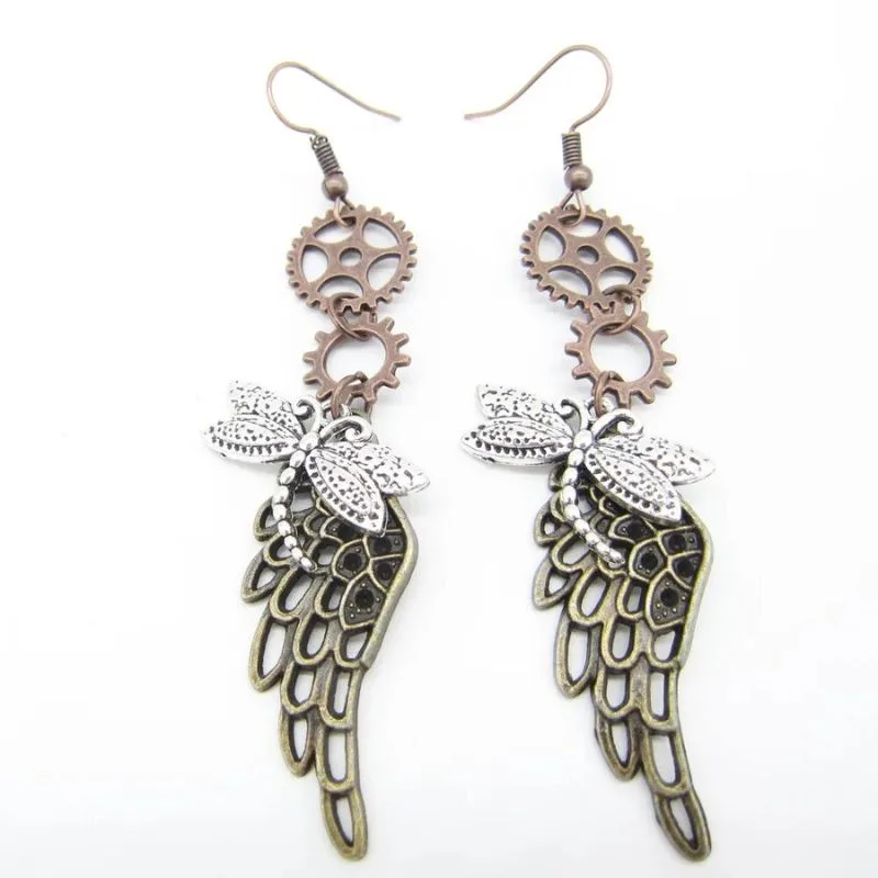 View 8 — Steampunk earrings — drop