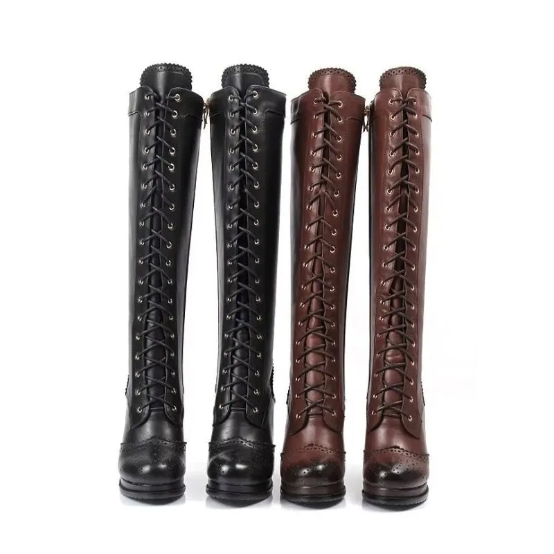 View 14 — Victorian steampunk boots — leather & faux leather