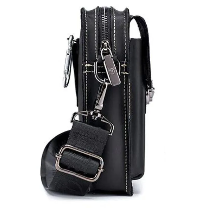 View 3 — Steampunk pouch leather  shoulder strap