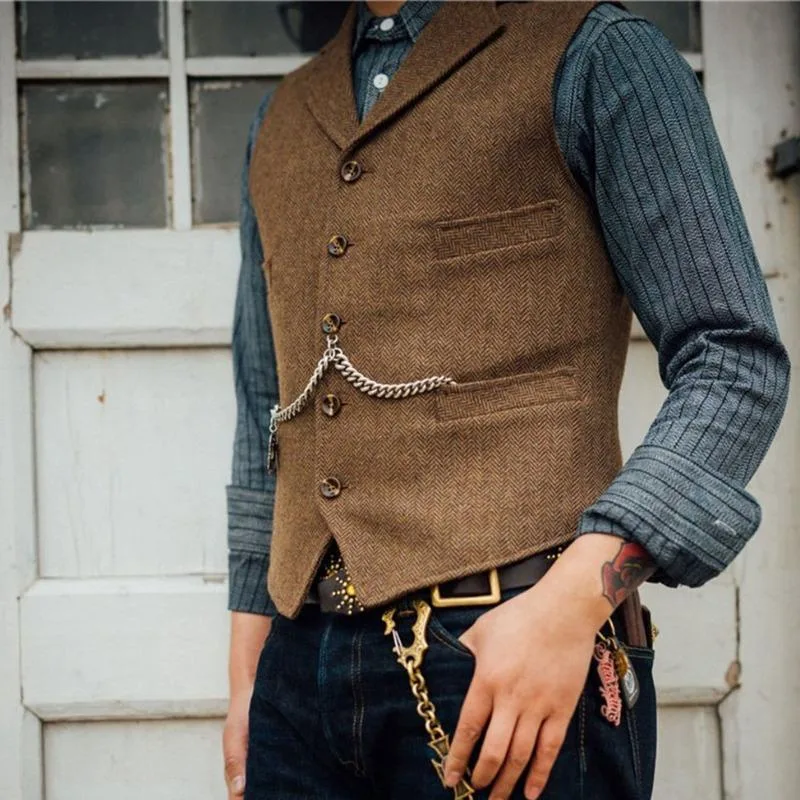 View 2 — Men’s steampunk waistcoat — sleeveless