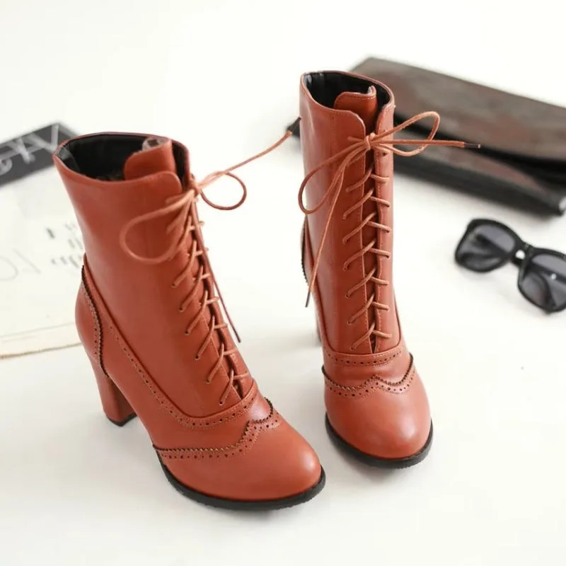 View 6 — Steampunk ankle boots — brown