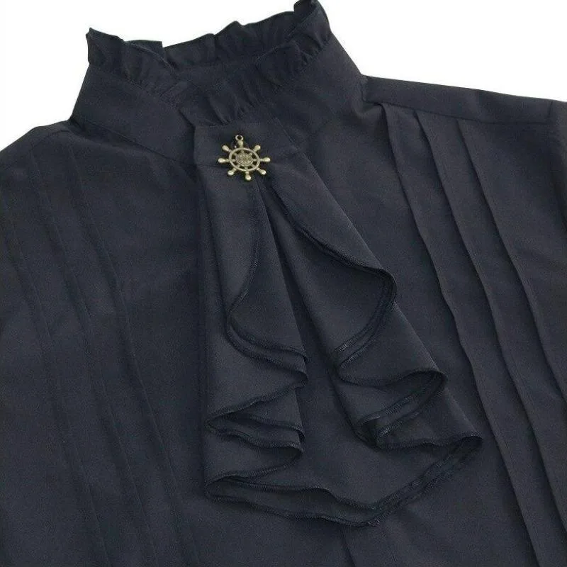View 4 — Men’s Victorian steampunk shirt — collar cravat