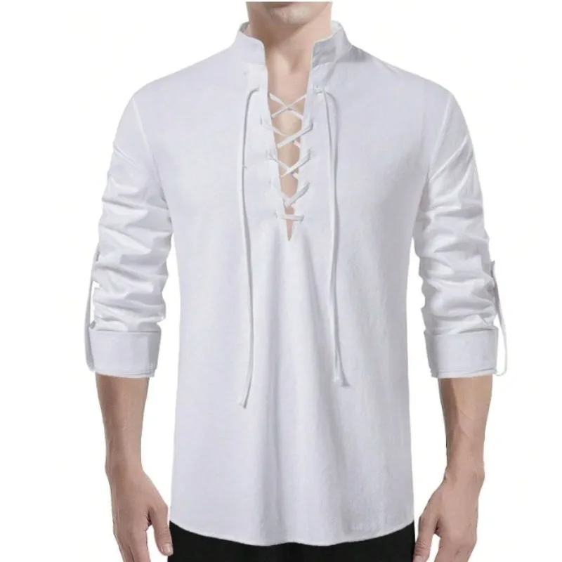 View 2 — Men’s steampunk shirt — collar lace