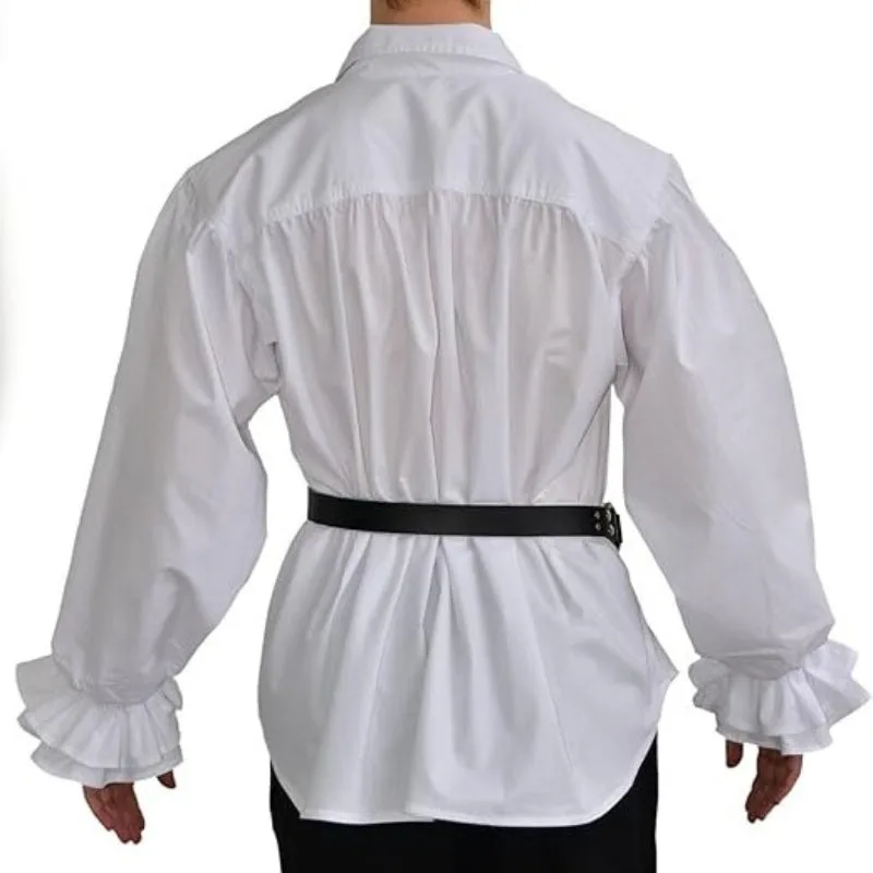 View 4 — Men’s steampunk shirt — white