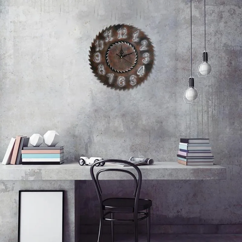 View 2 — Industrial steampunk clock — saw
