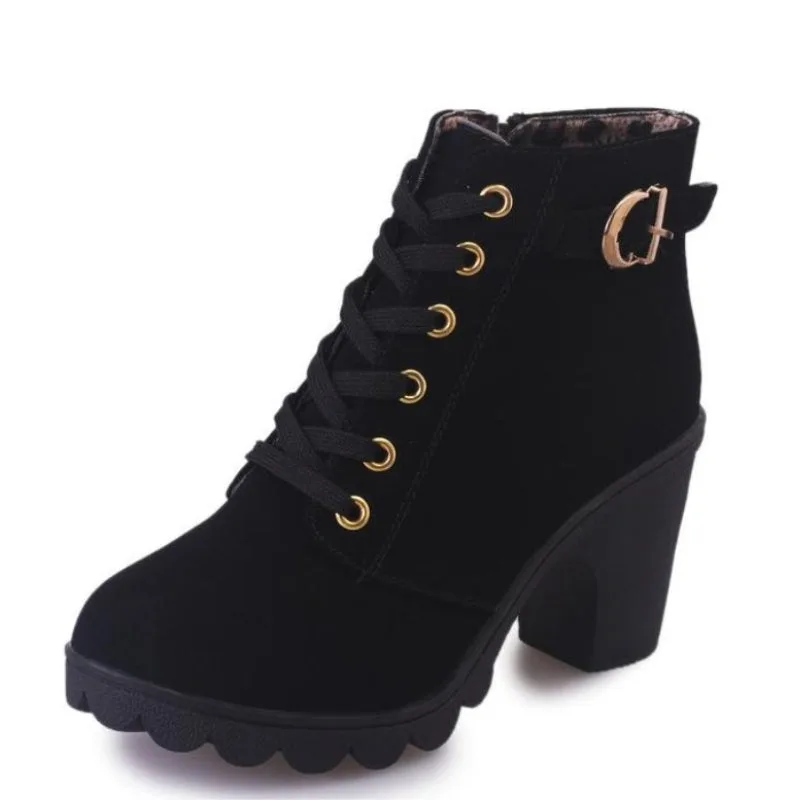 View 12 — Steampunk ankle boots — heel square