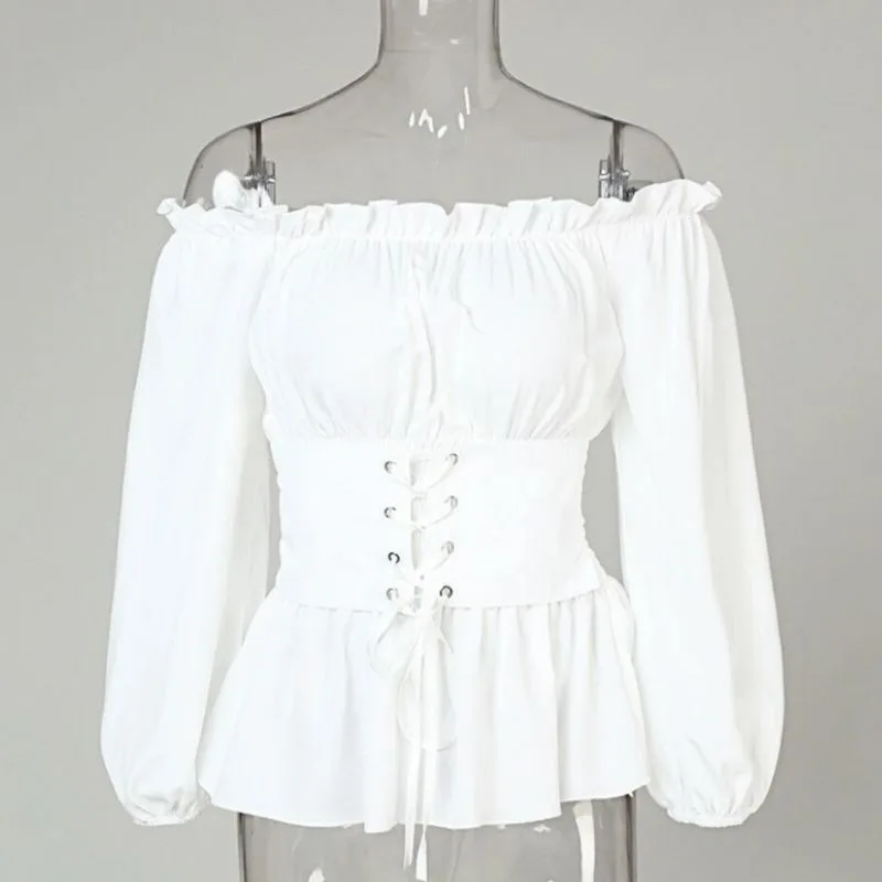 View 3 — Steampunk shirt — white shoulders bare