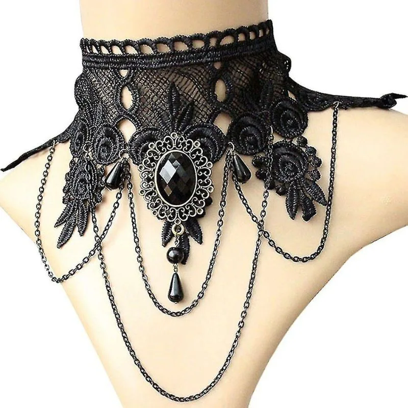 View 3 — Victorian gothic steampunk necklace