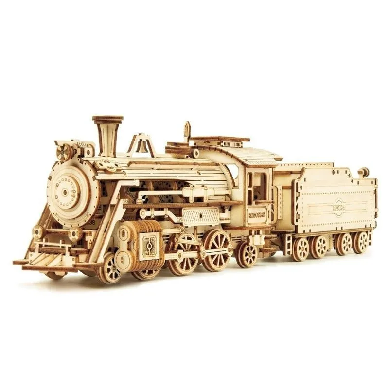 Steampunk model kit — locomotive steam wood