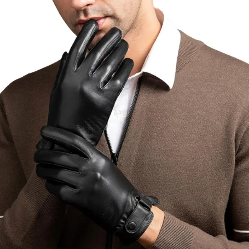 View 2 — Men’s steampunk glove — leather black