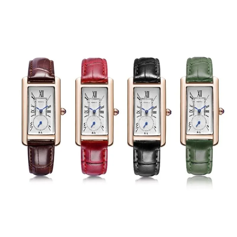 View 14 — Women’s vintage-style steampunk watch — rectangular