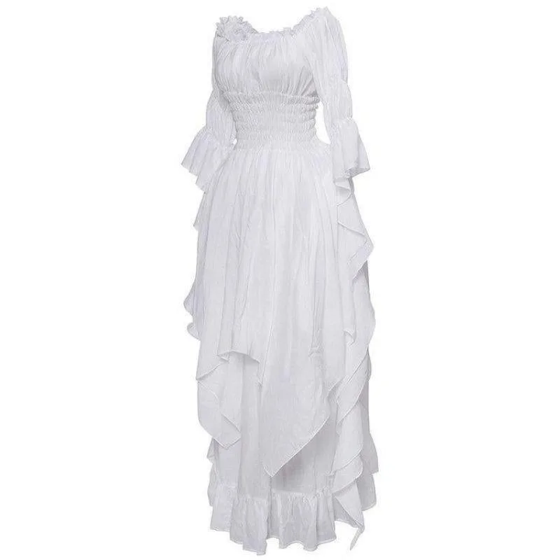 View 3 — Victorian steampunk dress — white