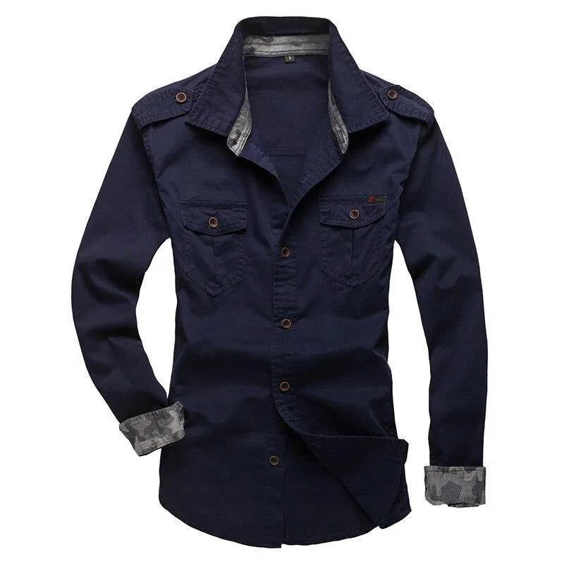 View 9 — Men’s steampunk shirt — epaulettes