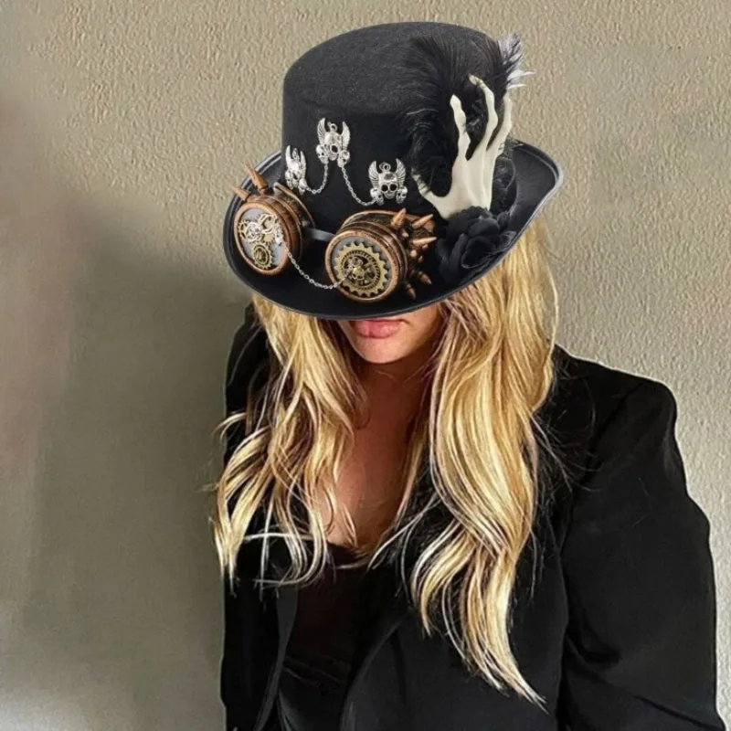 View 2 — Steampunk hat — skull